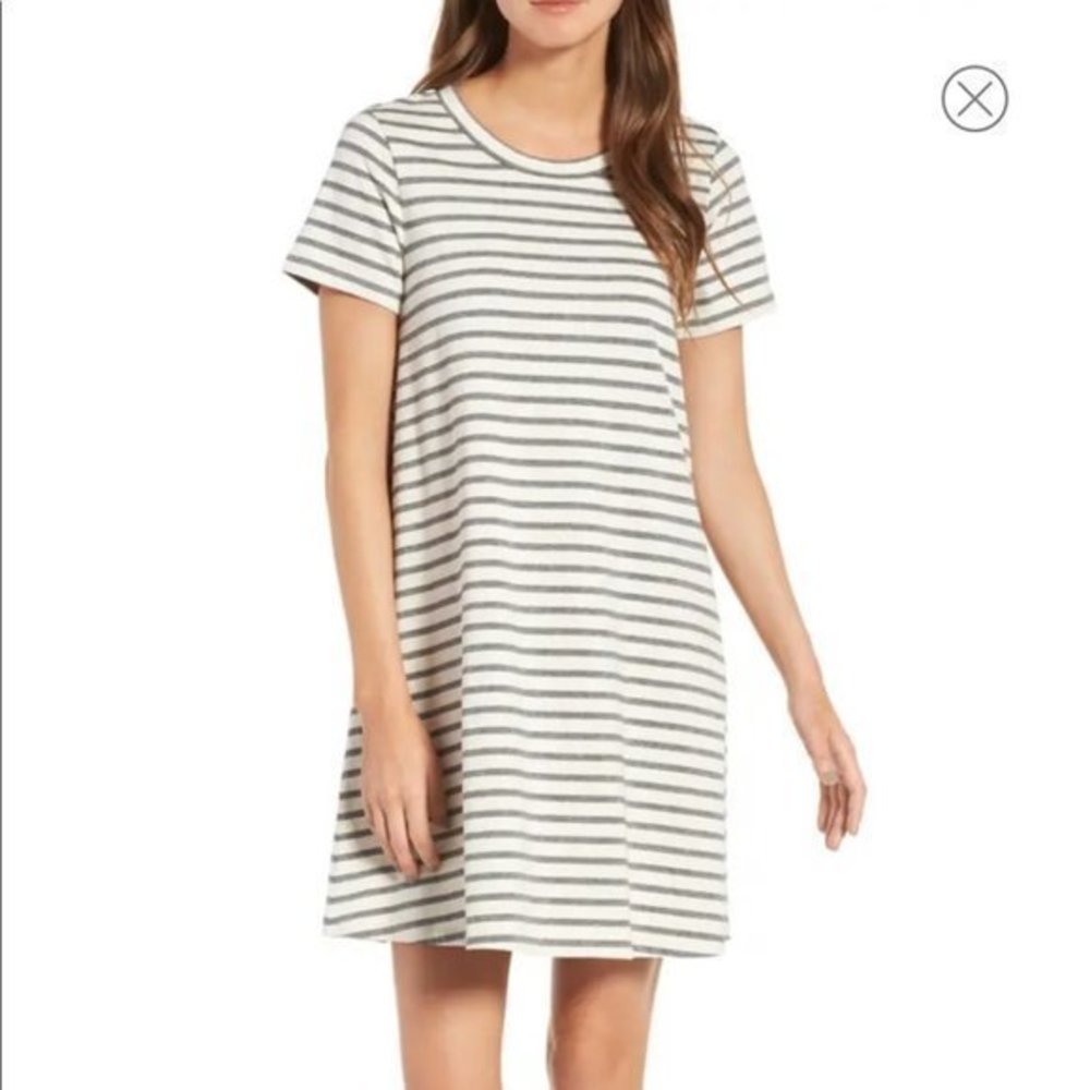 Madewell Retreat Stripe Cotton Shift Dress